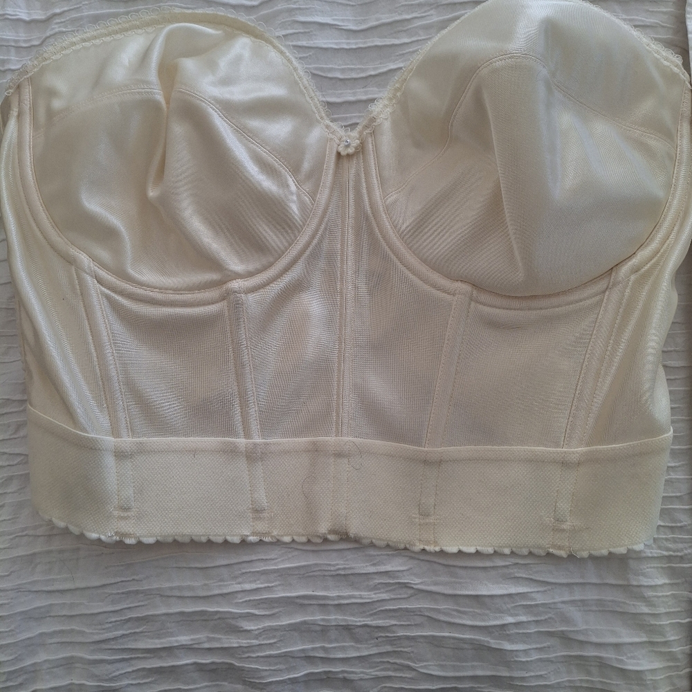 Dominique Cream Satin Bustier